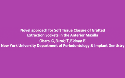 Novel approach for Soft Tissue Closure of Grafted Extraction Sockets in the Anterior Maxilla